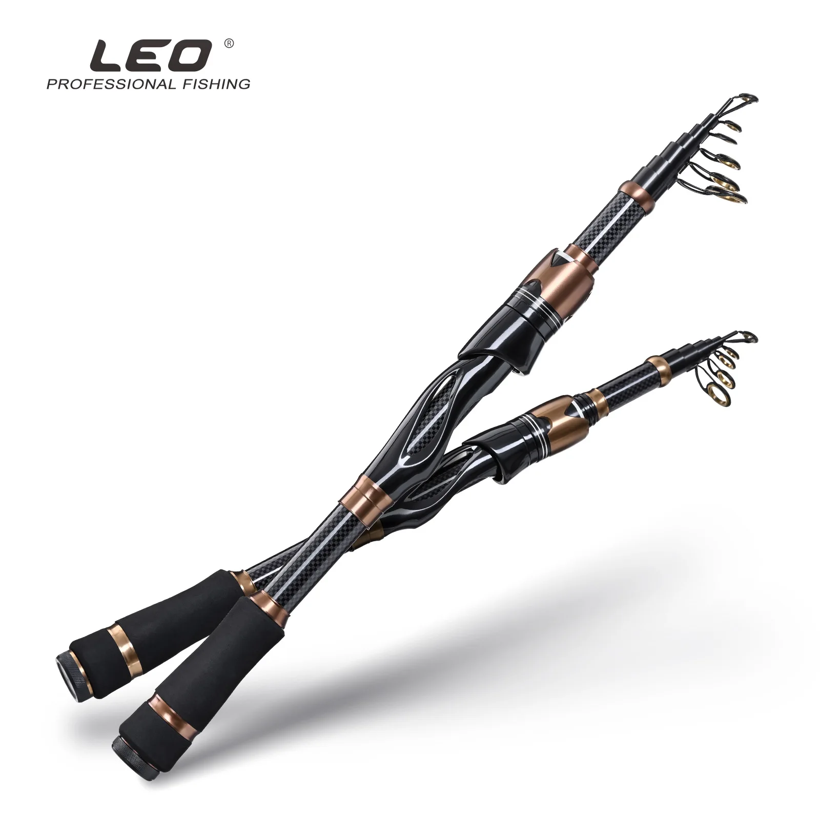 LEO 1.8M 2.1M Portable Telescopic Fishing Rod with Straight Handle Retractable Lure Rod for Sea Fishing
