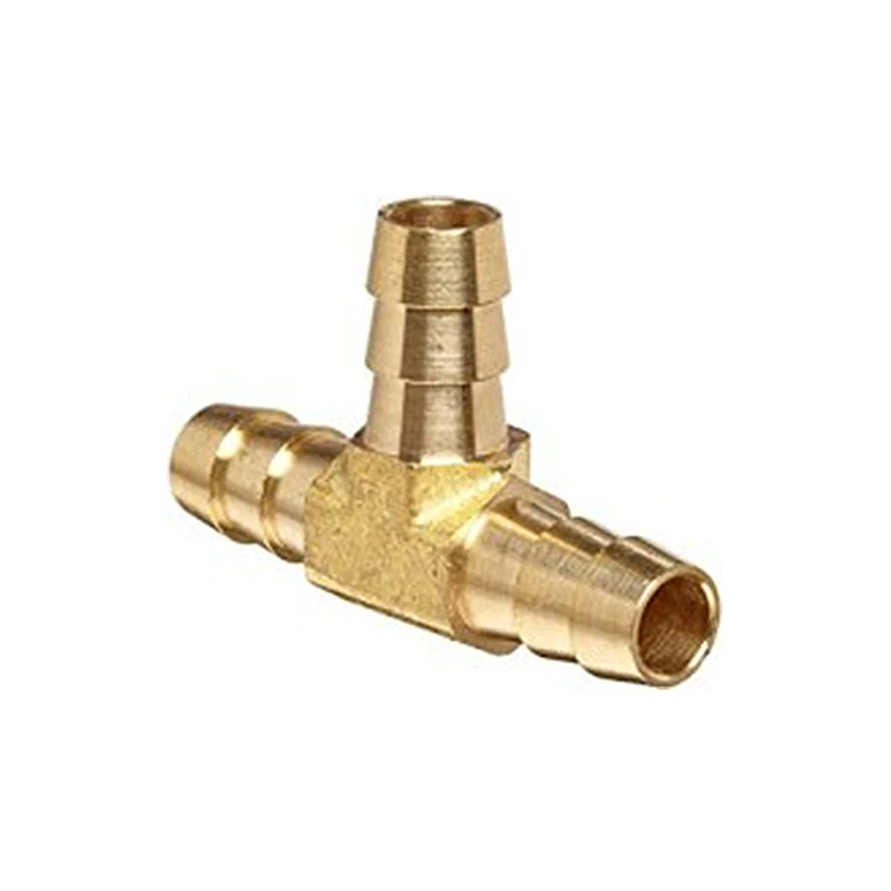 Forged Barb Fitting CA360 Brass Pneumatic Air Hose Repair Brass Fitting Tee Connector