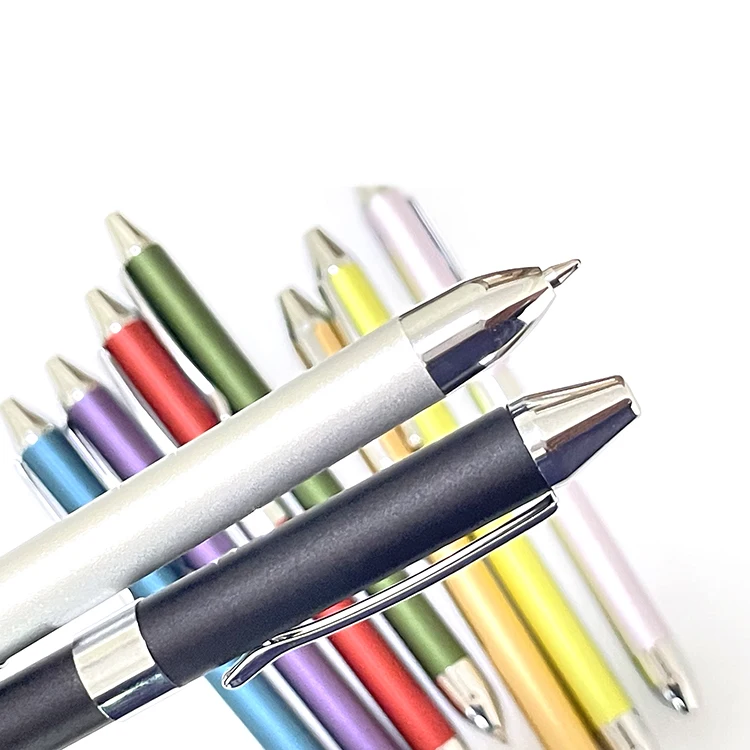 NM-100  Fancy 3 in 1 pen with unique design Metal Multicolor Pen 2 Color Ball Pen Plus Mechanical Pencil