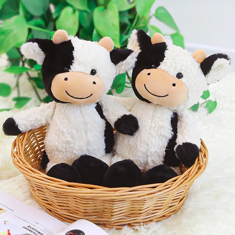 Hot sale soft plush cute black and white dairy cow custom plush toy stuffed animals custom doll for children