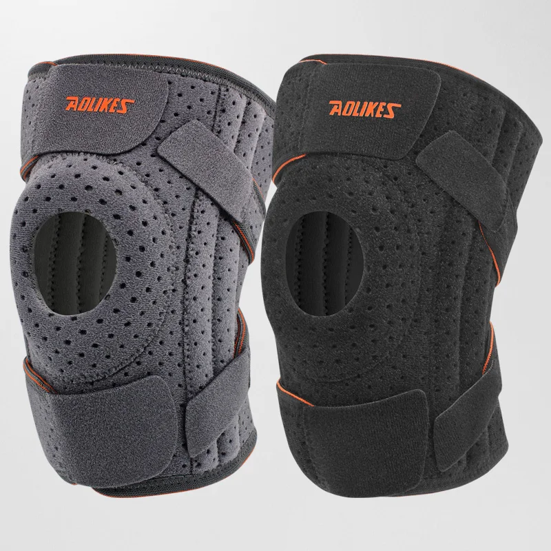 Aolikes breathable adjustable compression knee brace support strap for sport protective knee pads guards for men and women