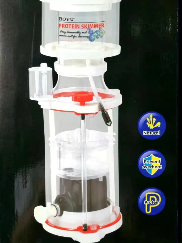 Small aquarium acrylic protein skimmer