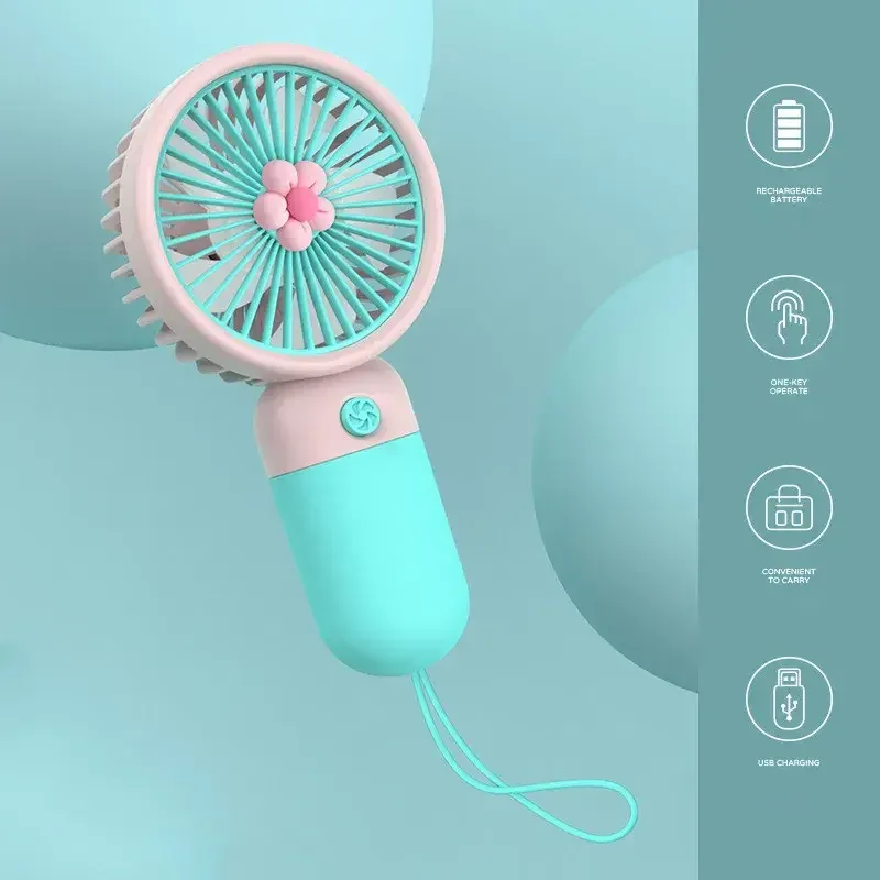 Rechargeable Portable Mini Handheld Fan for Children - USB Charging, Ideal for Outdoor and Desktop Use