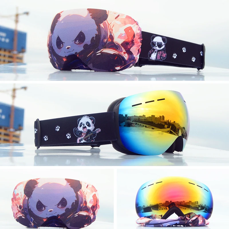 Factory UV400 Snowmobile Glasses Double Anti-Fog Goggles Snow Goggles Custom Logo Snowboard Ski Goggles Sports Sunglasses Men