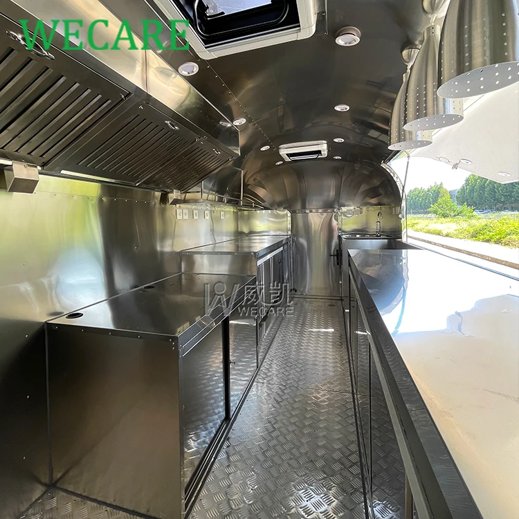 Wecare 500*210*210cm mobile concession bbq fully equipped food trailer coffee truck