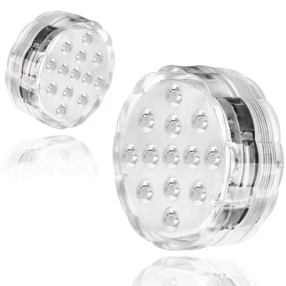 Cross-border Round 7CM13 Lamp Beads Wireless Remote Control Diving Lamp Swimming Pool Fish Tank Landscape Candle Lamp LED IP68