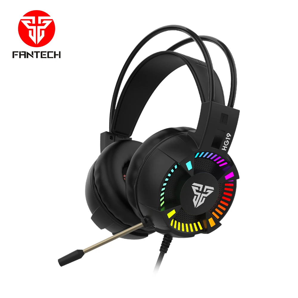 Distribution Wholesale Fantech HG19 RGB Light Full Size 40MM Wired In stock Gaming Headset