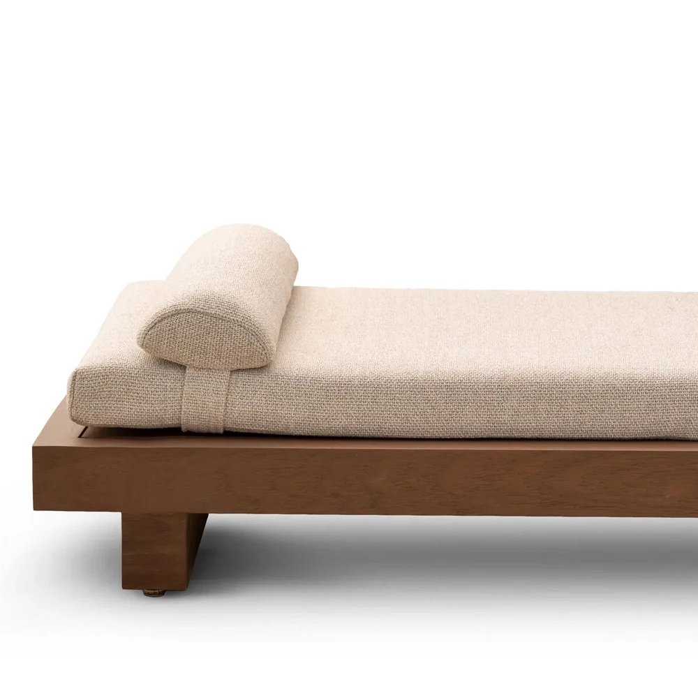 High-end rattan outdoor furniture patio pool side garden sun lounger set chaise chairs cushion for project