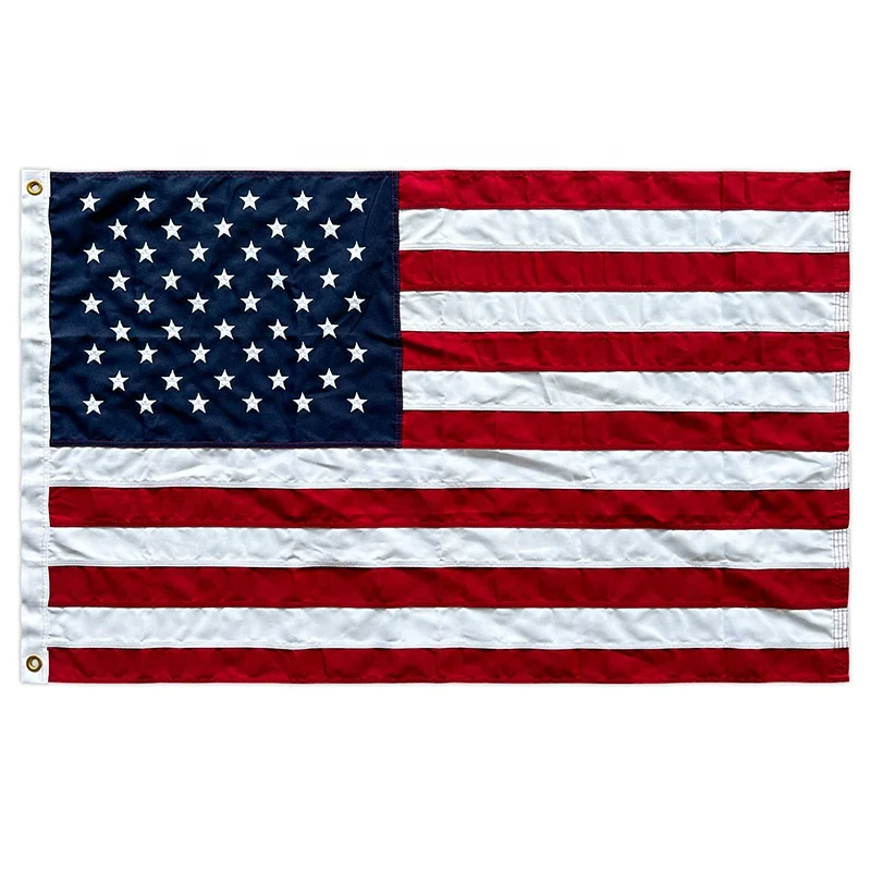 Американский флаг наружный 8x12 США с вышитыми звездами двойные боковые полосы 250D нейлоновые уличные большие комнатные флаги большого размера