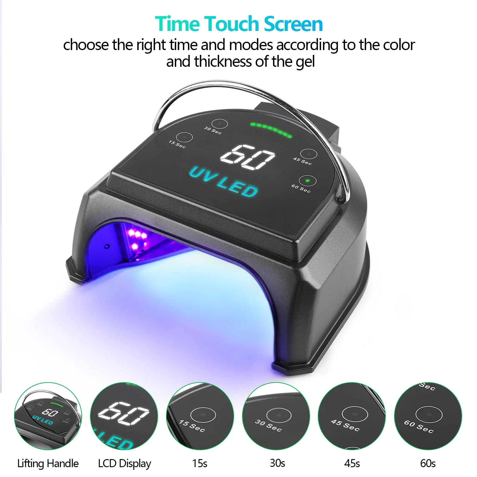 Oem Odm 66w Usa Best Seller Metal Cordless Rechargeable Portable Uv Nail Lamp