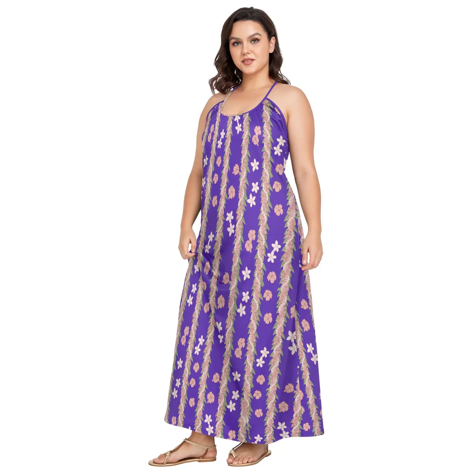 New arrival Women Summer Sleeveless Maxi Dresses Boho Sundress Casual V-Neck Long Dresses Hawaiian Beach Dress