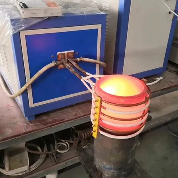 Hot sale 10-50kg aluminium/iron induction melting furnace with crucible