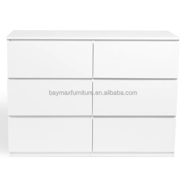 Fashion style dressers 6 drawers bedroom livingroom furniture bed side table with drawers