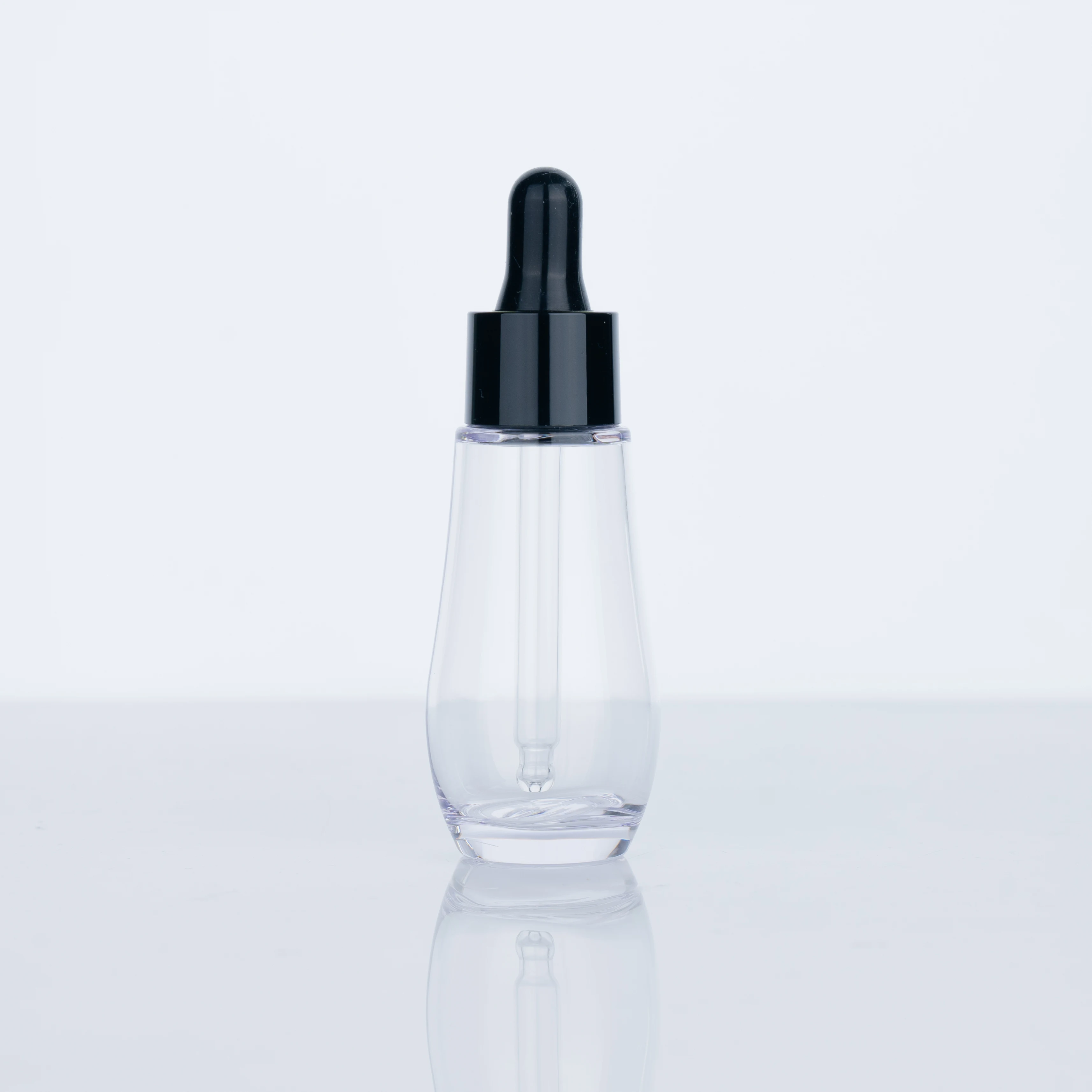30ml Refillable transparent plastic dropper Bottle bulk dropper bottles Liquid black Cap Serum Essential with Oil Pipette