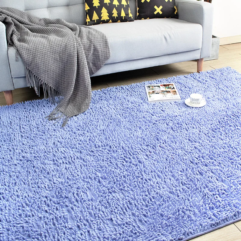 Living Room Rugs And Carpets Plush Soft Shaggy Tiles Carpets For Bedroom Home Anti-slip Floor Mats
