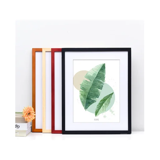 Stock or custom A3 A4 A5 A6 wooden photo frame rectangle simple wholesale wedding baby picture photo frame