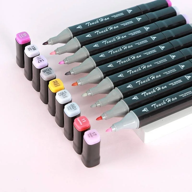 Hot Sales Dual Tip Alcohol Based Graffiti Marker 60 80 168 262 Colors Permanent Twin Color Painting Art Drawing Marker Pen Set