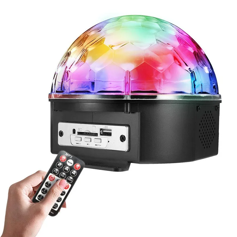 
LED Blue tooth Speaker Mp3 Player Prom Party KTV Remote Control Music DJ Lamp LED Laser star projector night light 