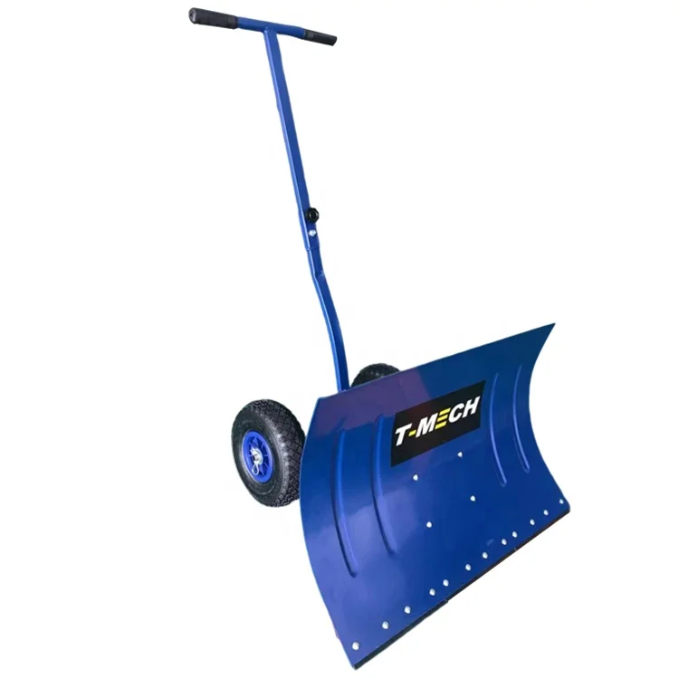 Wholesale Wheeled Snow Pusher Adjustable Home Yard Garden Heavy Duty Rolling Snow Shovel