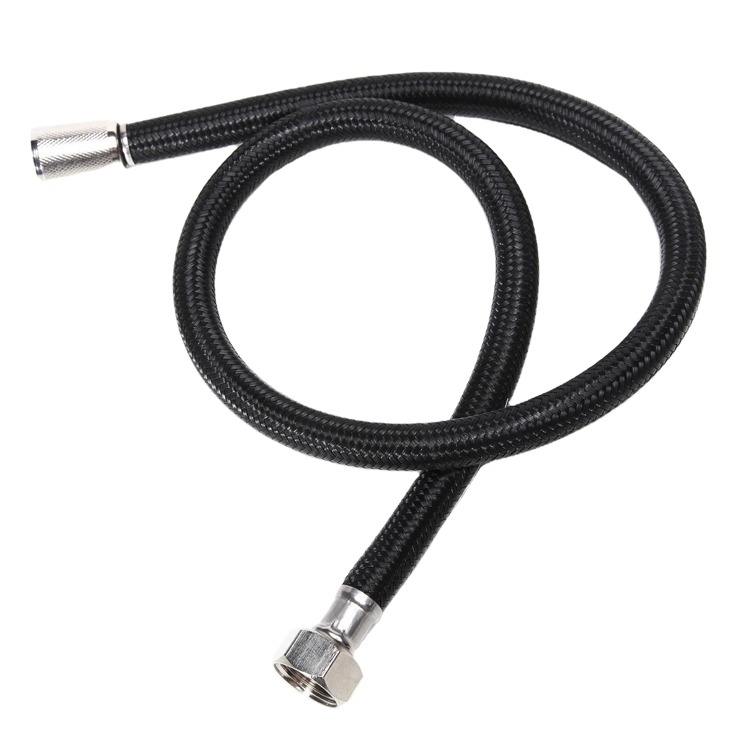 Black High Pressure Nylon-Braided CUPC Water Hose Pipe Flexible Metal Hose