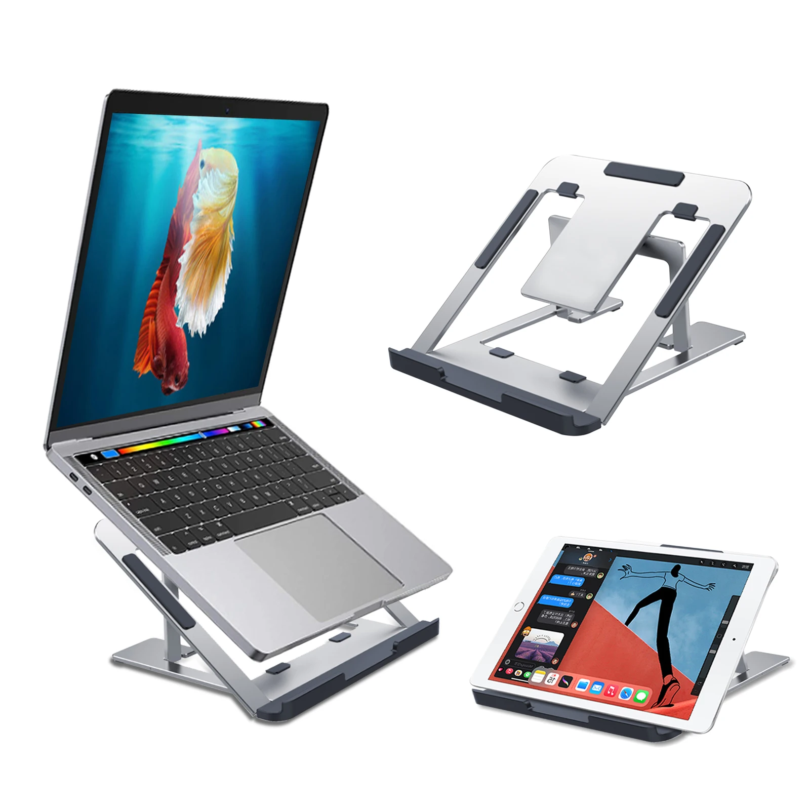MacBook Стенд Регулируемый Премиум ноутбук ПК Алюминиевый портативный держатель для ноутбука всех размеров