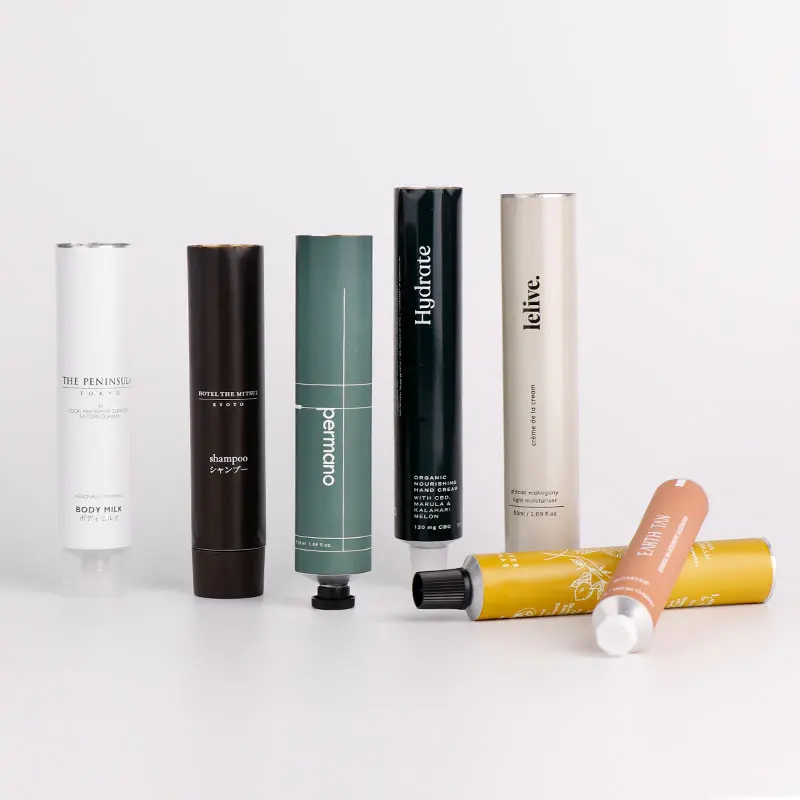 Aluminum collapsible cosmetic tubes hand cream aluminum tube with free sample