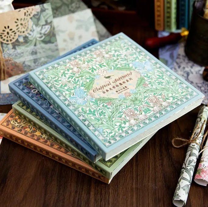 Yanji 100 простыни большой размер винтажная коллекция красоты Скрапбукинг деко Бумажная книга