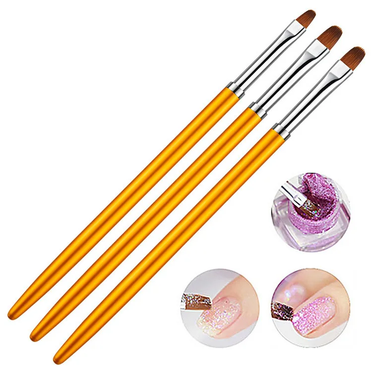 2021 Rose Gold Kolinsky Acrylic Nail Brush Nail Art Tool 100% kolinsky acrylic Nail brush 3d art brushes