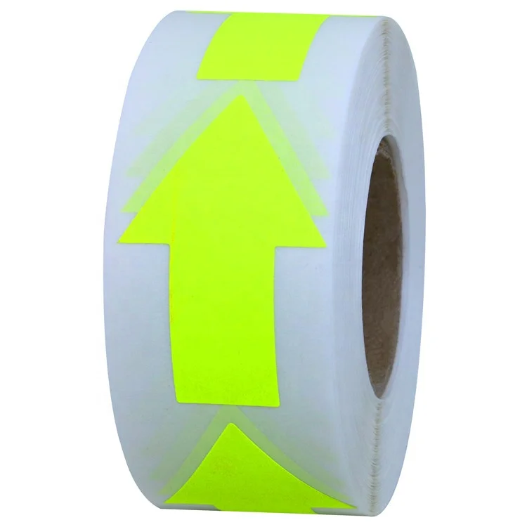 Hybsk Fluorescence Green/red Arrow Stickers Total 500 Labels Per Roll 2 inch labels