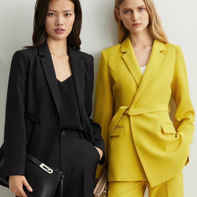 
Custom Temperament Belt Thin Casual OL Professional Wear Office Work Spring Summer Ladies Pants Business Women Suit 