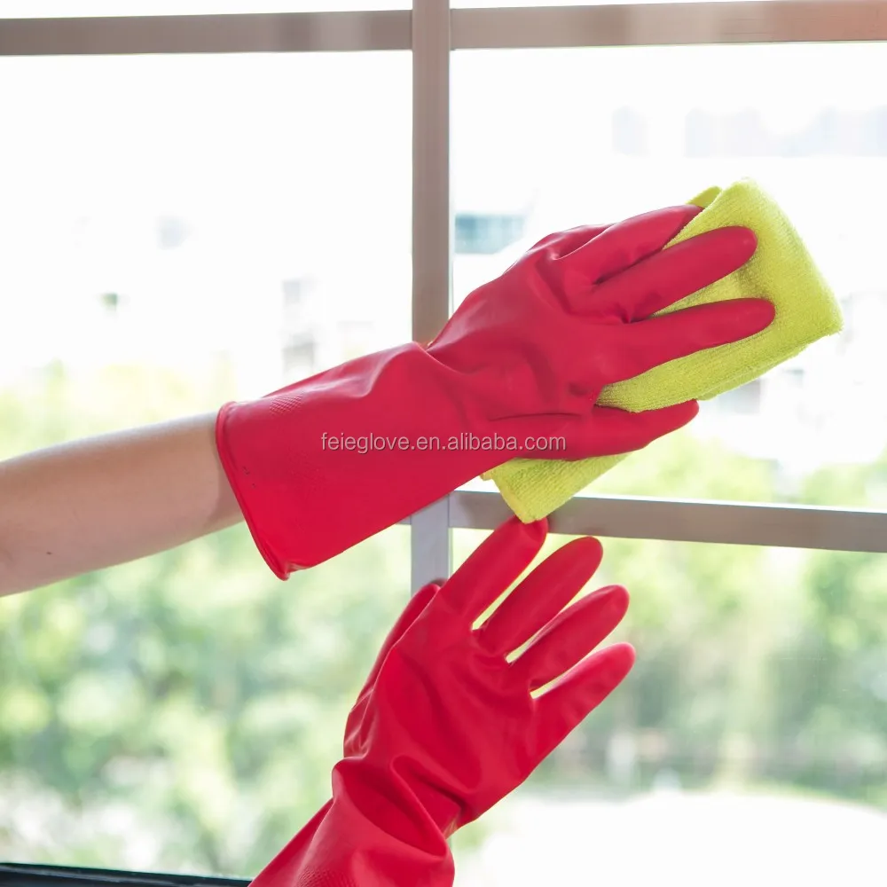 Rubber Household Gloves Dishwashing Household Gloves Cleaning Latex Kitchen Latex Shanghai Thin Durable Reusable Waterproof