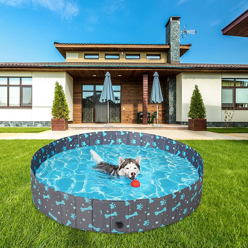 Portable Collapsible PVC Pet Bathing Tub Pet Foldable Dog Swimming Pool for Dogs Cats Kids