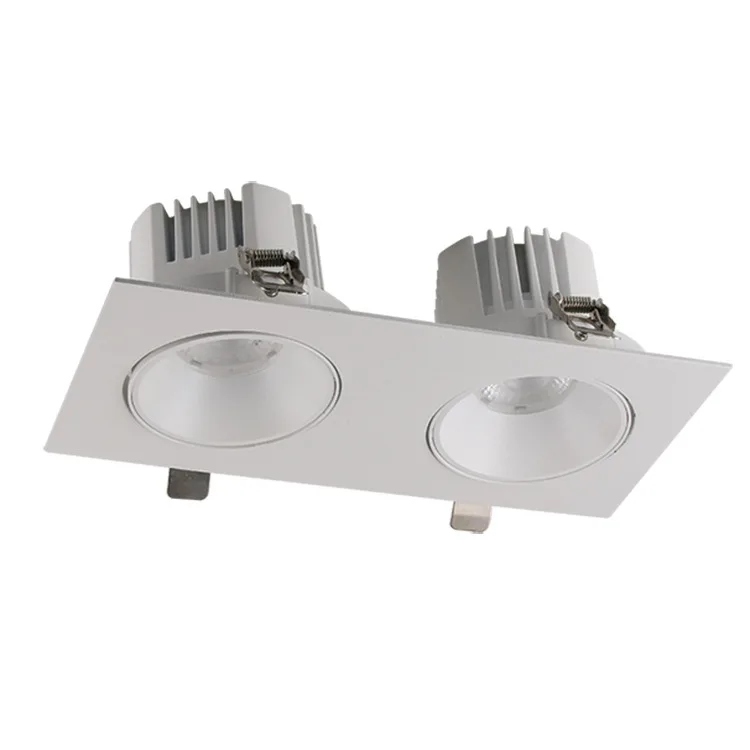 35W*3 LED Grille Light 110 Volt Spot Square Recessed Three Heads Adjustable Downlight