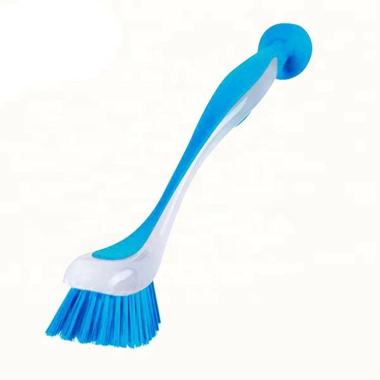 Plastic Scrubber Kitchen Washing Pan Pot Dish Cleaning Brush With Suction