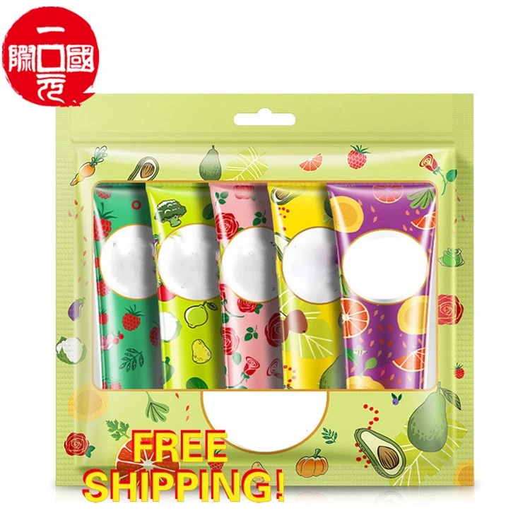 
Wholesale Luxury Natural Organic Plant Extracts Vitamin E Moisturizing Anti-Wrinkle Mini Fruits Hand Cream Gift Set 