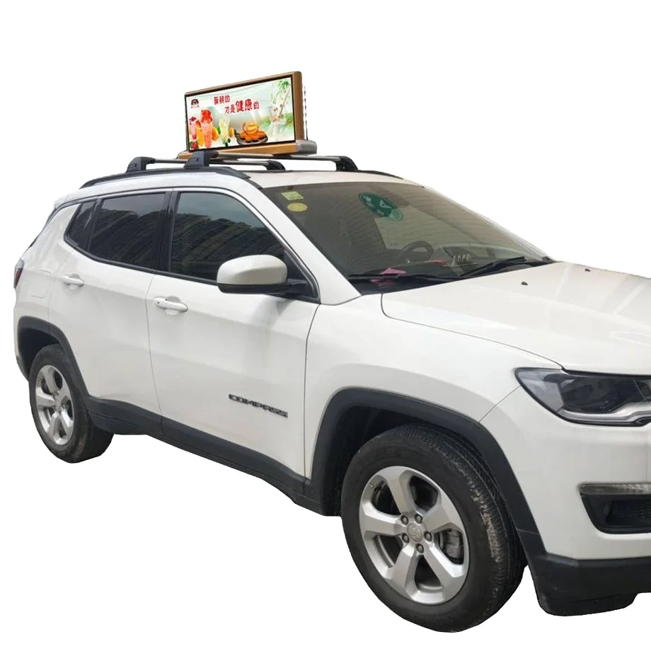 led taxi car top billboard wireless advertising car roof taxi top  p5 p3.33 p2.5  led display screen with double sides