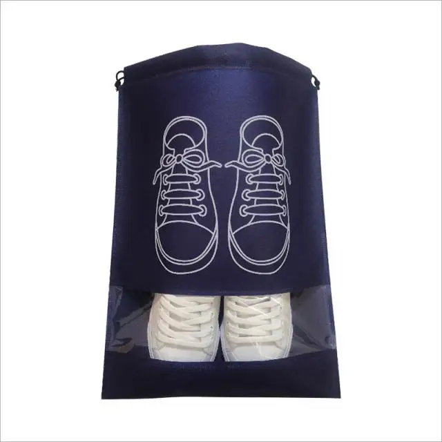 HUAQING packing Promotional custom high quality cheap drawstring non-woven storage shoe bag