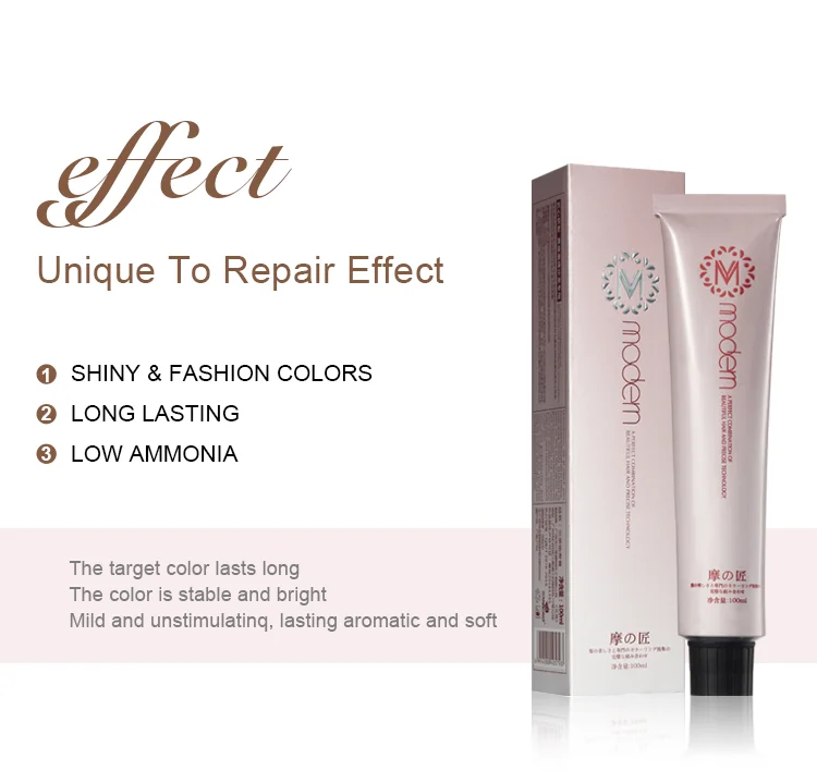 OEM/ODM 100ML 61Colors Low Ammonia Salon Use Professional Permanent Grey Hair Color Cream