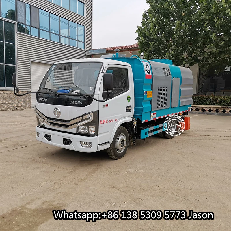 Вакуумная дорожная уборочная машина DONGFENG 5 кубических метров автомобильная мойка с