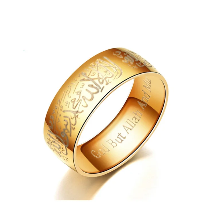 New custom named saudi arabia jewelry gold ring for men