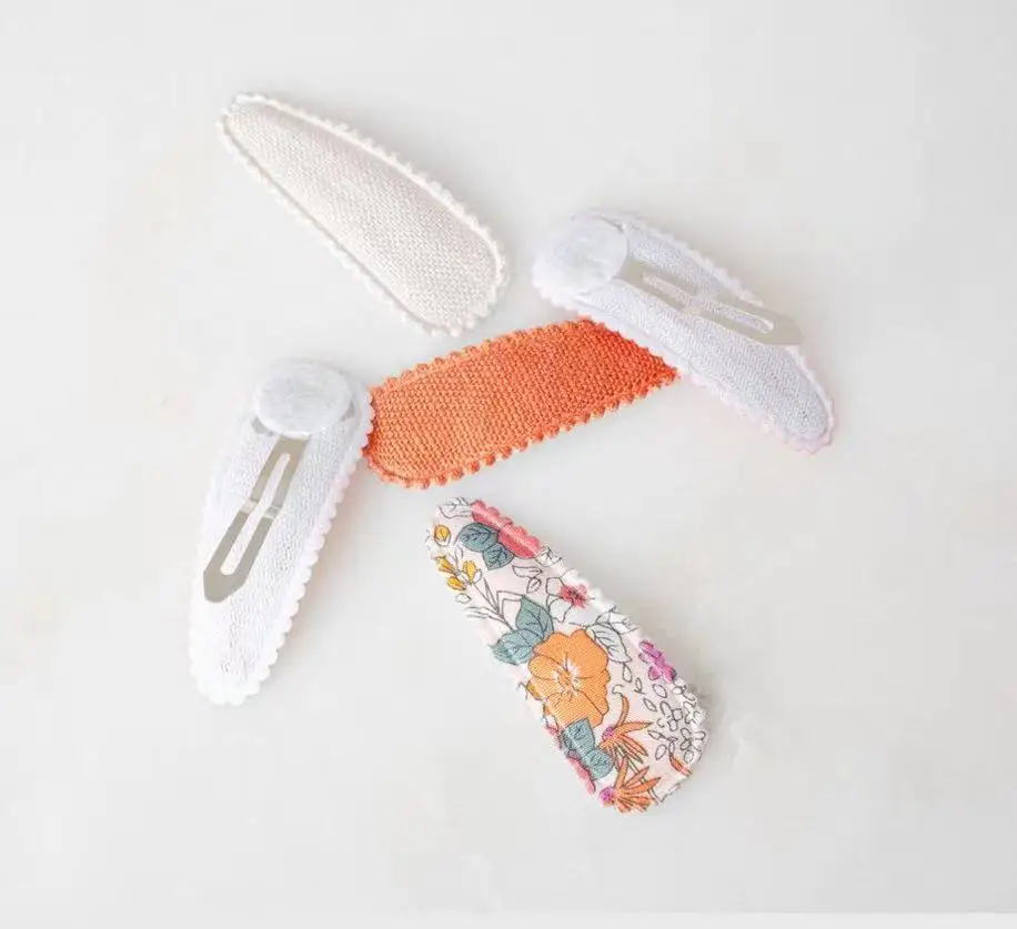 Girls handmade fabric snap clips baby girls hair clips toddler hair clips