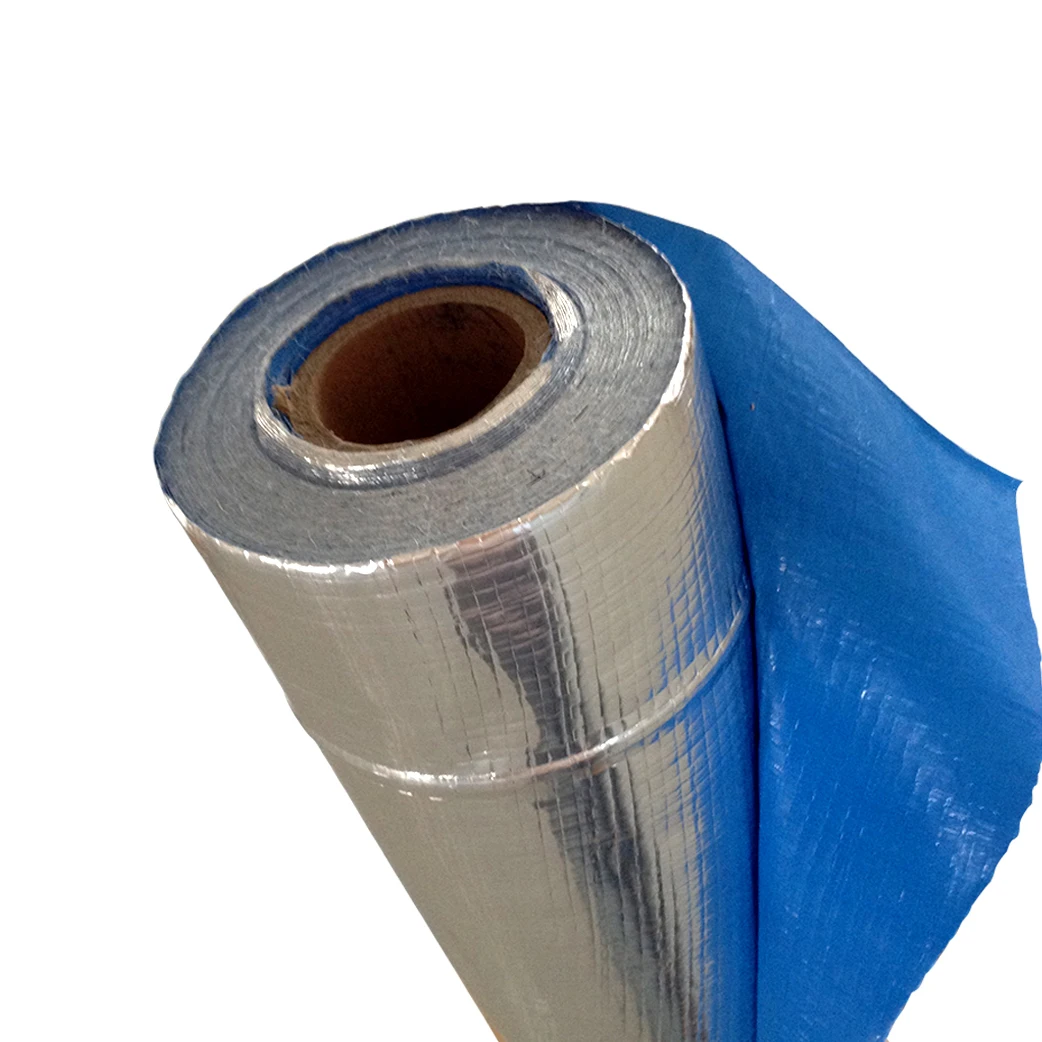 heat insulation wall wrap Australian Standard Reflective Aluminium Foil Blue PE Woven For Roof Sarking