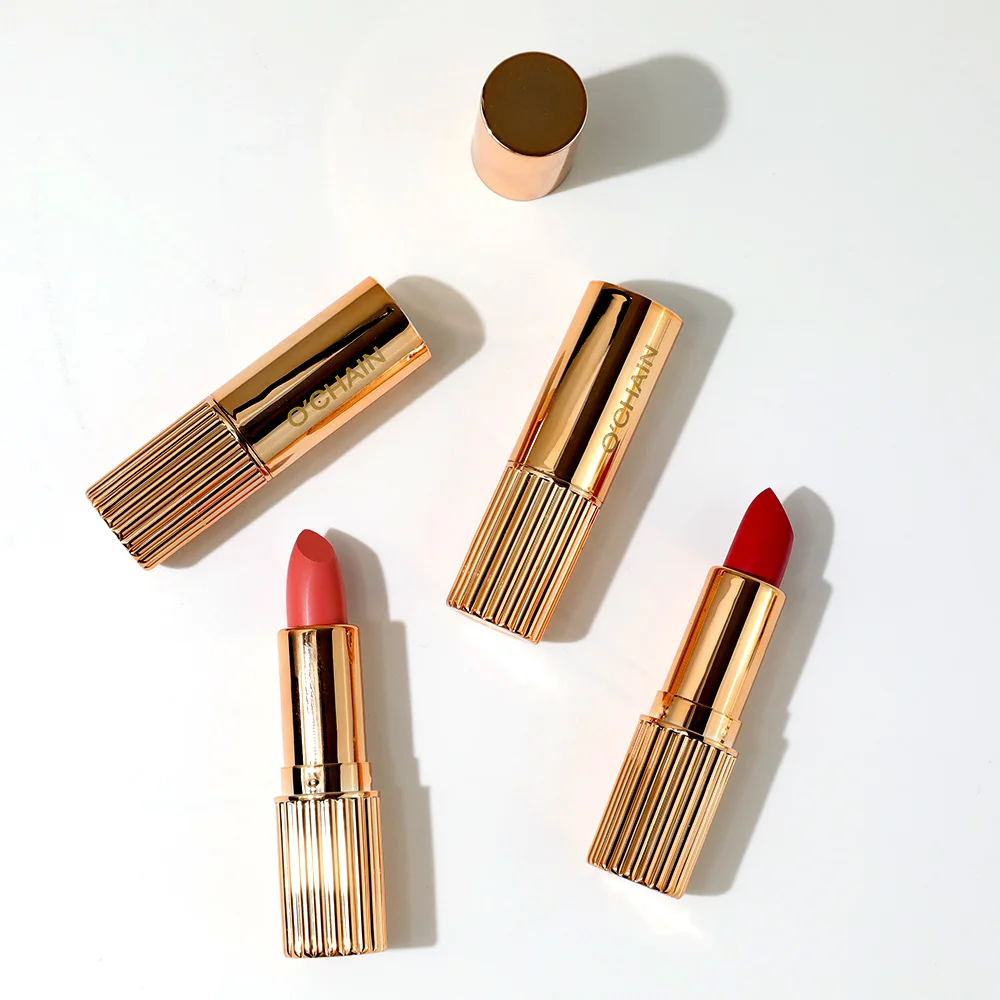 Ochain Wholesale Makeup 24 Color Natural Vegan Own Brand Custom Waterproof Matte Lipstick