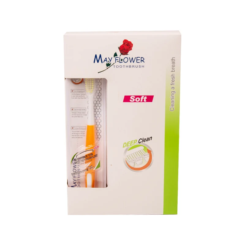 Customize logo accepted non-slip handle soft/medium/hard blister pack 5 adult toothbrush