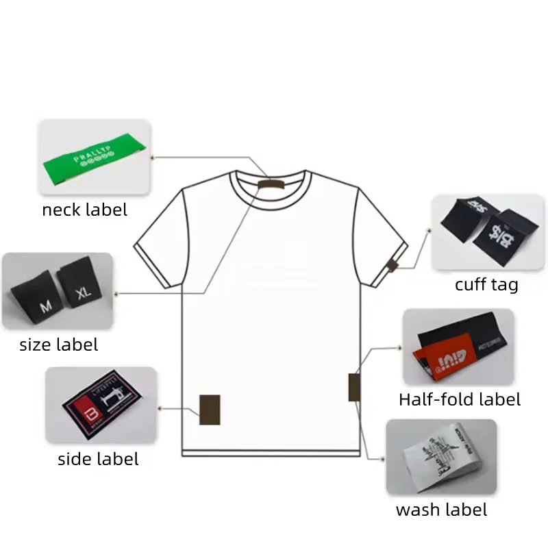 OEM/ODM Custom Logo Cotton Woven Polyester Fabric Custom Barcode Printing Washing Label For Baby Clothing
