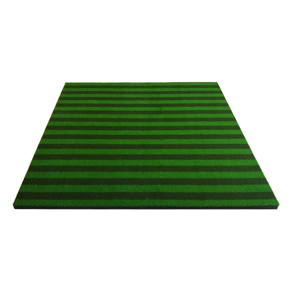 Nylon turf winter golf mat, golf simulator mat, 15mm rubber backing 3D driving range golf mat