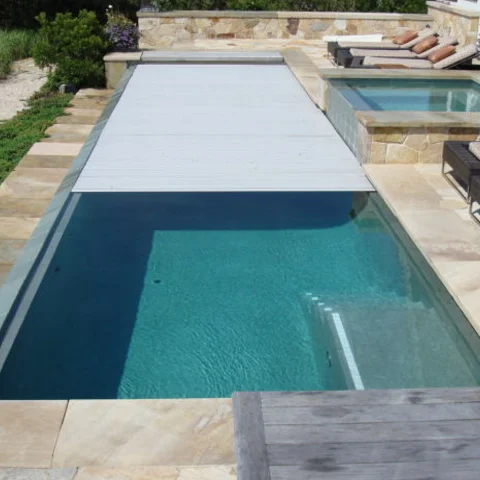 2021 hot selling waterproof hard PC cover slats outdoor electric swimming pool cover used for sale Germany