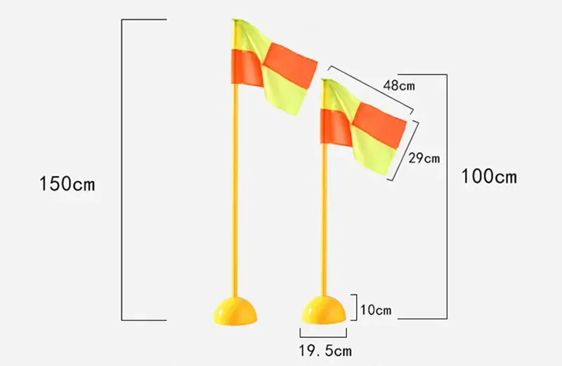 Explosive Models Good Quality Soccer Corner Flags Training Marker Poles Post With Water Base