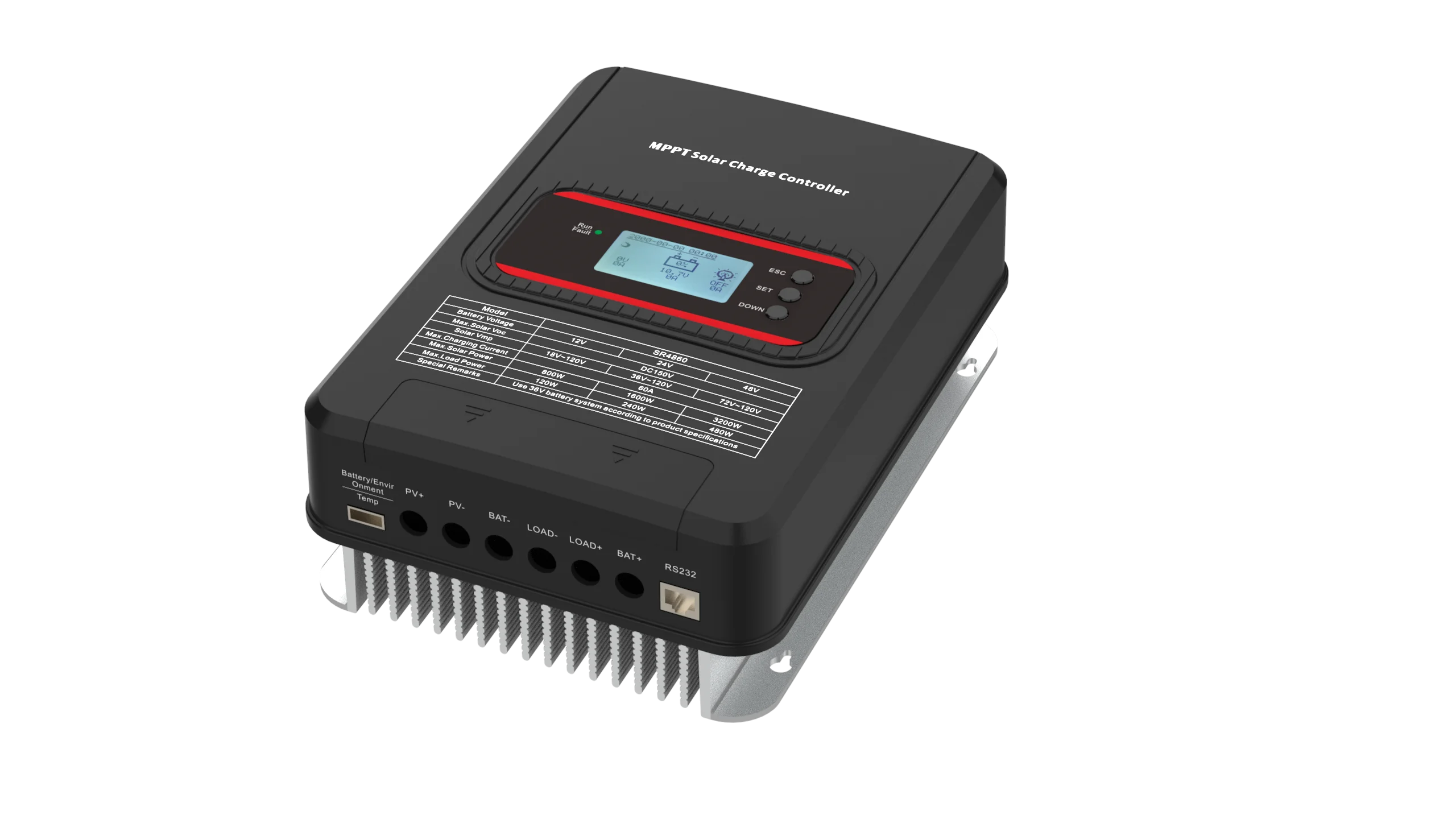 Charge current 30A 60A 80A 12V/24V/48VDC auto select MPPT Solar charge controller