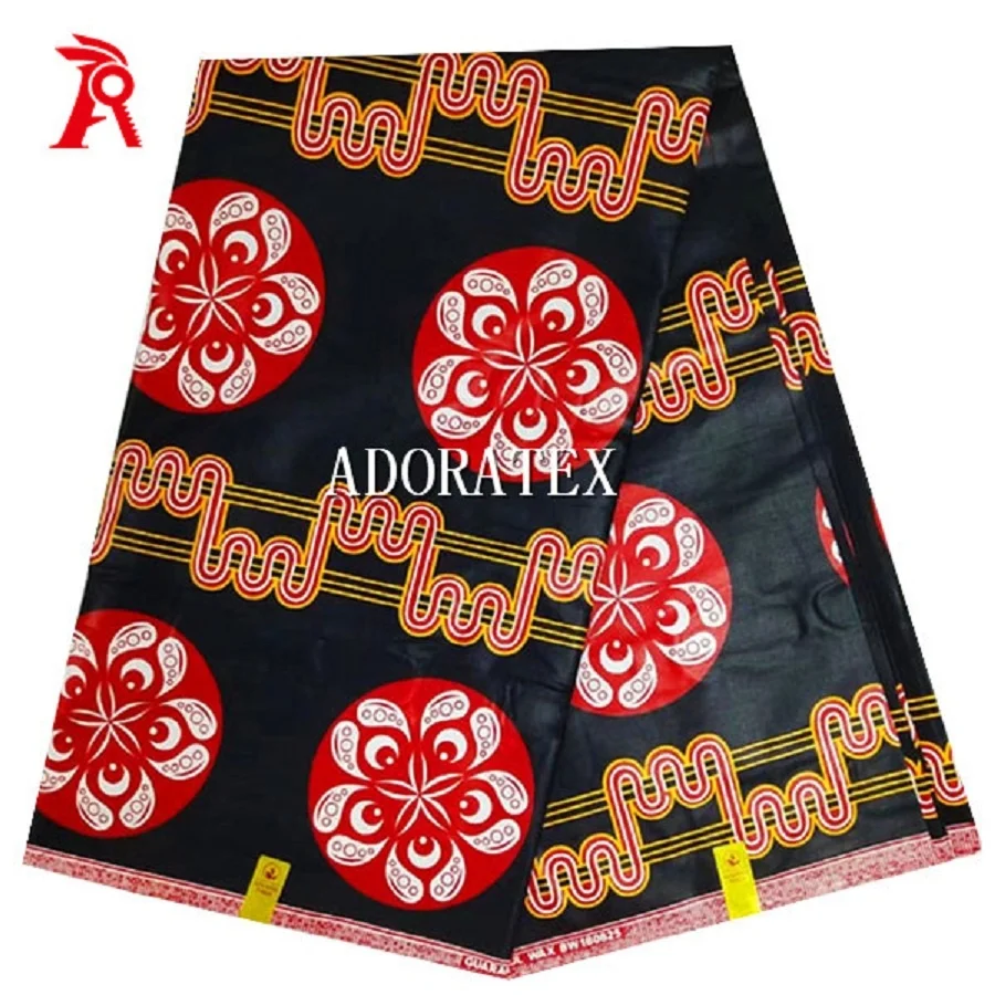 Горячая Распродажа, ткань из полиэстера с Африканским принтом, двухсторонняя восковая ткань с принтом